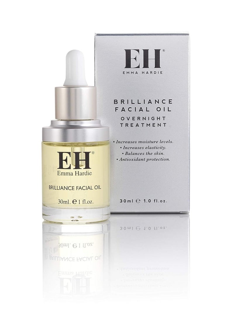 Emma Hardie 30ml Brilliance Facial Oil with Botanical Extract Blend, Use to Hydrate & Revitalise Skin, Promote Glow & Youthful Look & Reduce Wrinkles, Suitable for Sensitive Skin, Vegan & Cruelty Free
