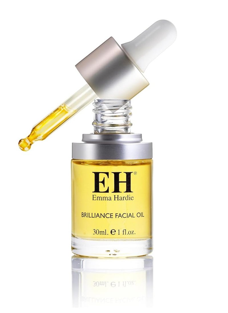 Emma Hardie 30ml Brilliance Facial Oil with Botanical Extract Blend, Use to Hydrate & Revitalise Skin, Promote Glow & Youthful Look & Reduce Wrinkles, Suitable for Sensitive Skin, Vegan & Cruelty Free