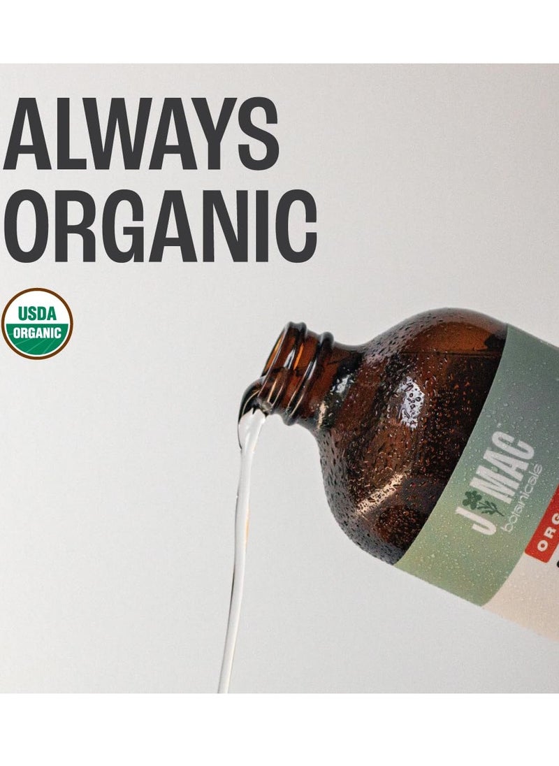 J MAC BOTANICALS Organic Fractionated Coconut Oil (16 Ounce Glass Bottle) Organic Carrier Oil and for DIluting Essential Oils, Moisturizer, Hair Care