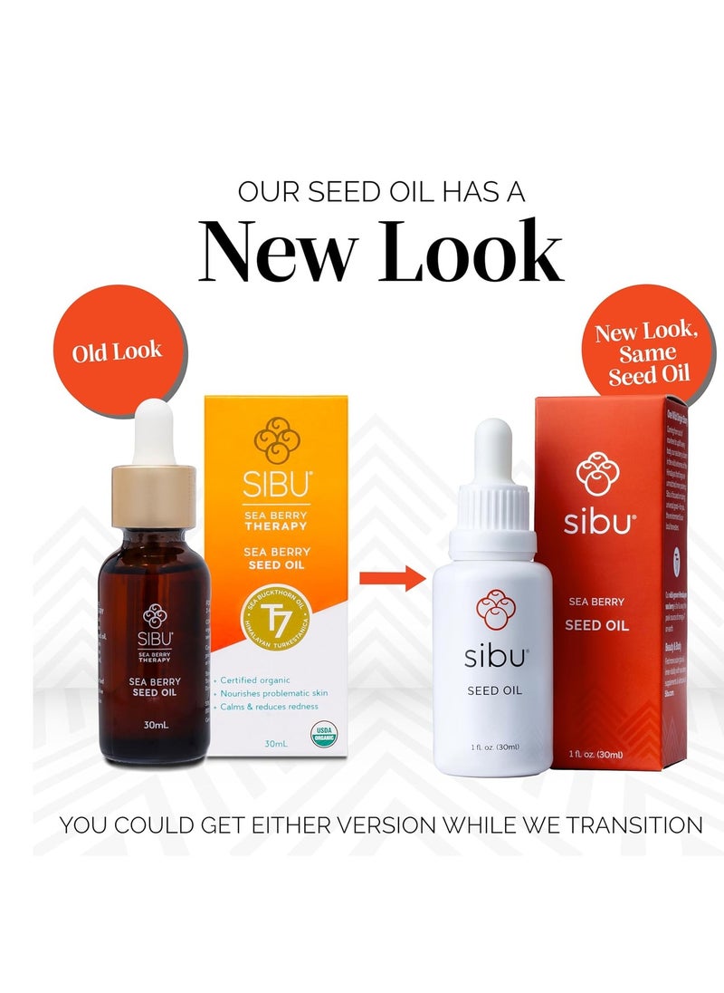 sibu Premium Himalayan Sea Buckthorn Seed Oil, USDA Organic (30ml) – Amazing for Sensitive Skin, Breakouts, & Irritation
