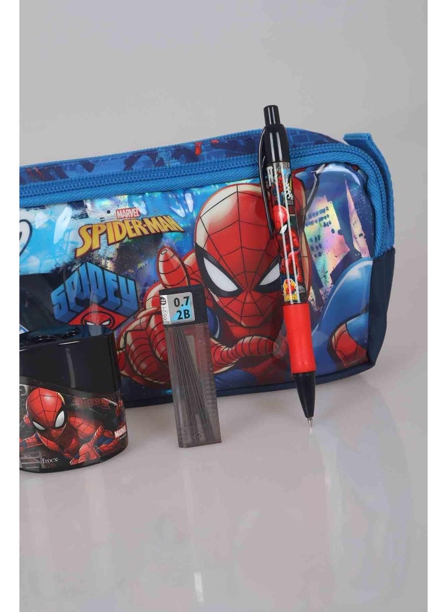 LICENSED STATIONERY SET PEN BAG, VERSATILE TIP PEN, DOUBLE BLADE PEN Sharpener, 0.7 MM TIP