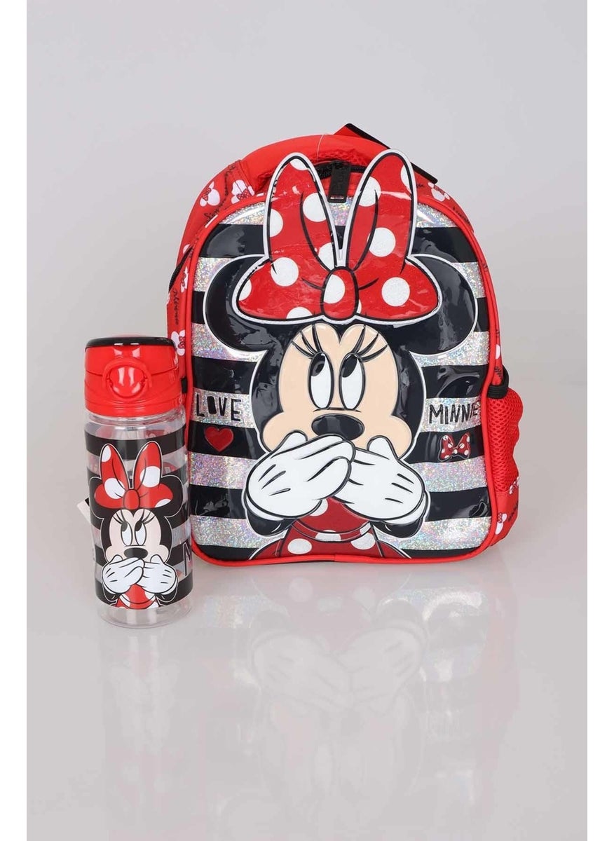LICENSED MINNIE MOUSE KINDERGARTEN BAG AND TRITAN BOTTLE 500 ML PACK OF 2