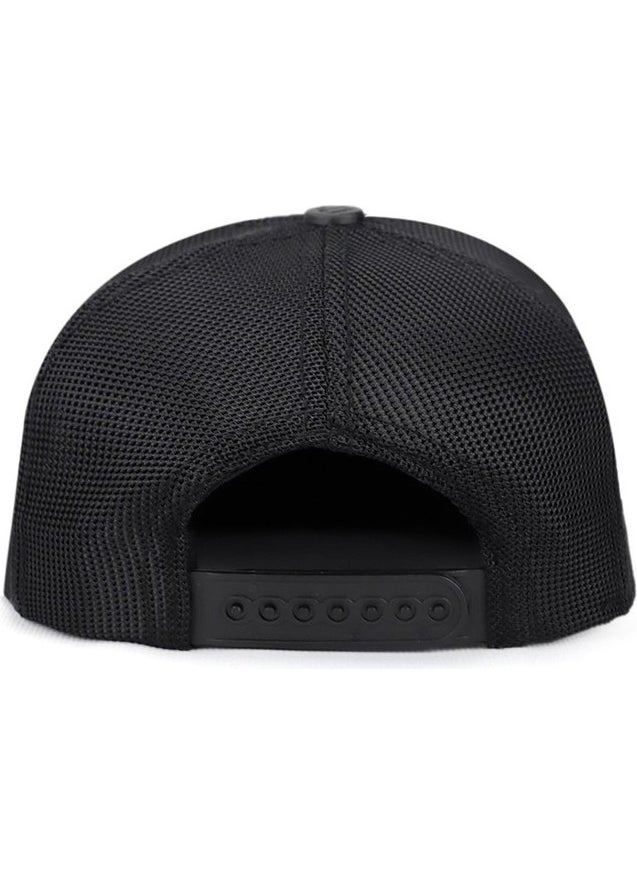 V1 Trucker Hip Hop Kids Wolf - Unisex White Peaked 12 Code Logo - Black Kids Hip Hop Hat (Cap)