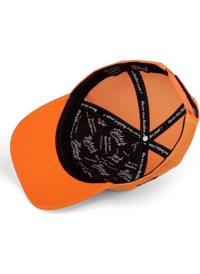 V1 Trucker Kids Duck - 1 Code Logo Unisex Neon Orange Children's Hat