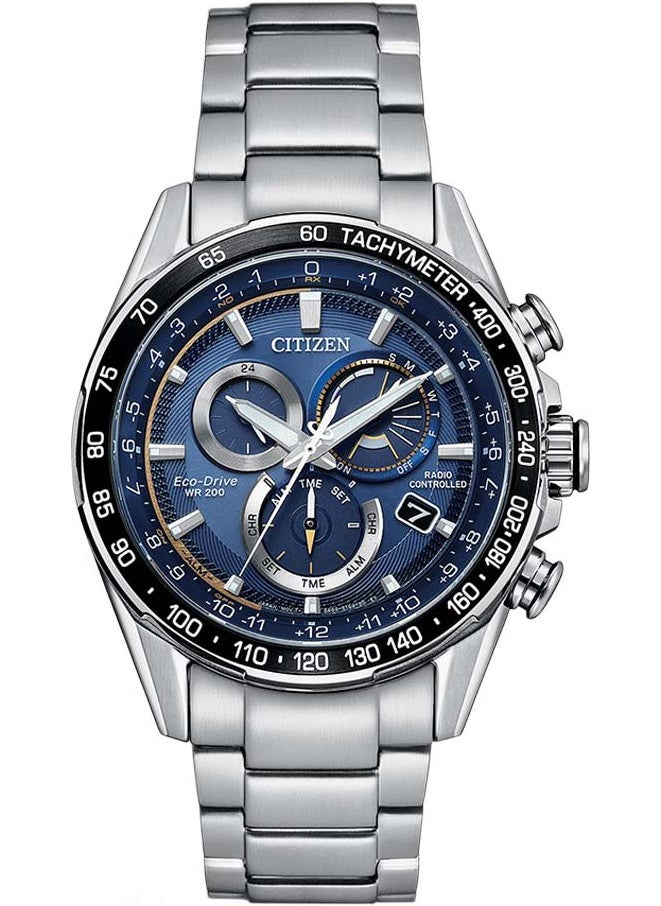 Eco Drive Steel Strap Men's Wristwatch Waterproof