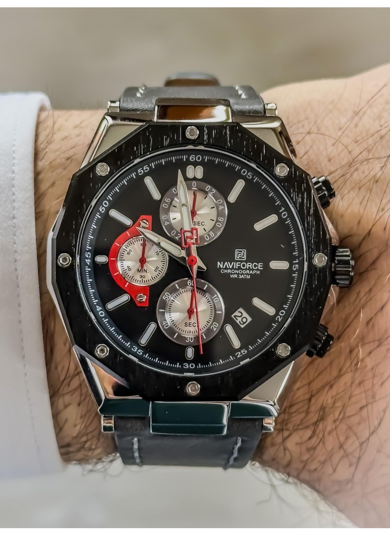 Sporty and Stylish Stopwatch and Calendar Sporty Stylish Men's Wristwatch