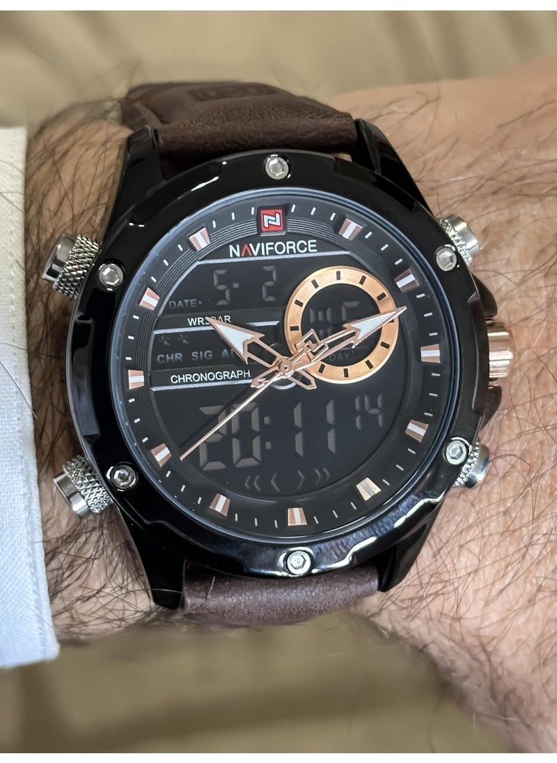 Digital Analog Alarm, Stopwatch and Illuminated Sports Stylish Men's Wristwatch