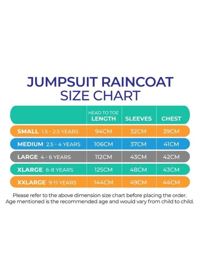 Yellow Safari Kingdom Theme All Over Jumpsuit / Playsuit Raincoat for Kids