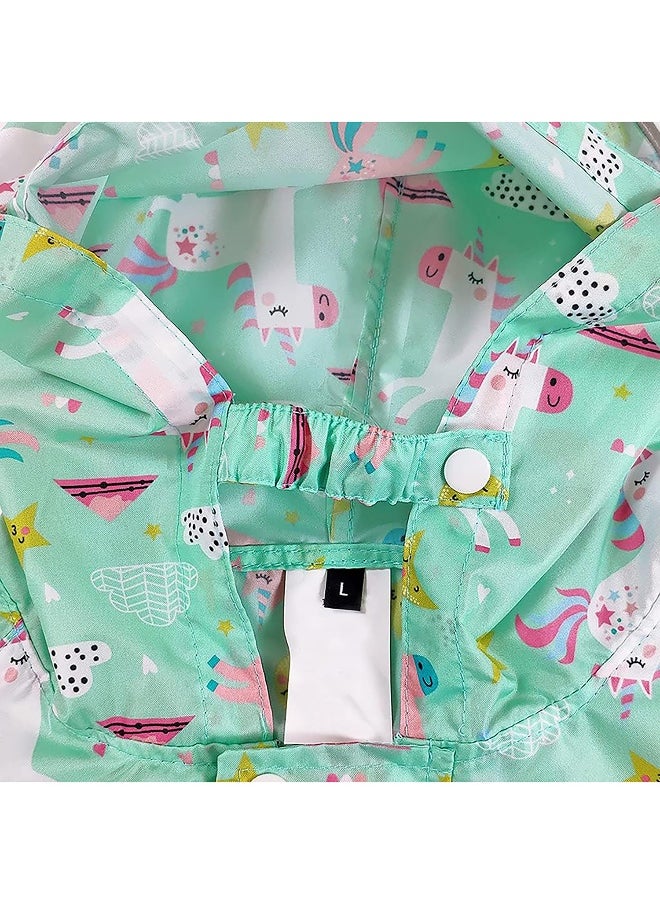 Mint Rainbow All over Jumpsuit/ Playsuit Raincoat for Kids