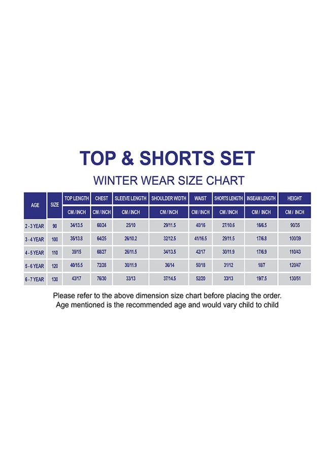 2pcs Magenta Flower Bunch Knitted Cardigan and shorts Winterwear set for girls