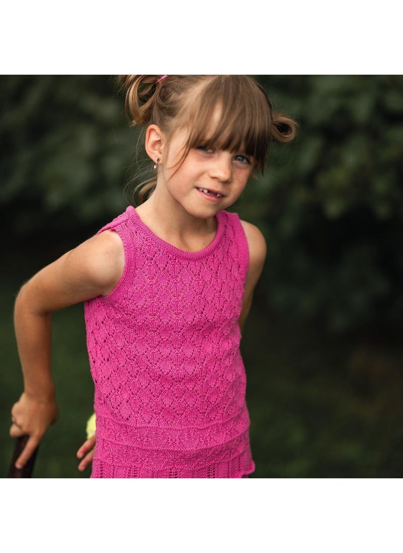 Pink Jacquard Knitwear Shorts Set