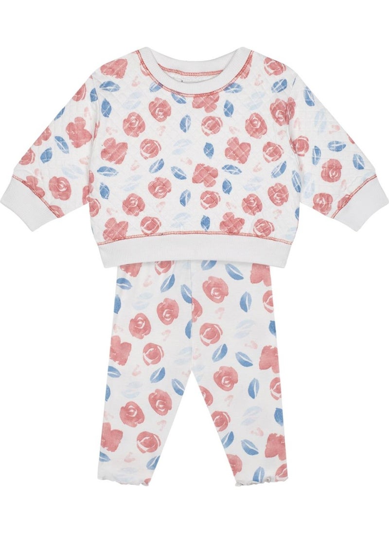 Watercolor Floral Sweatshirt and Leggings Set