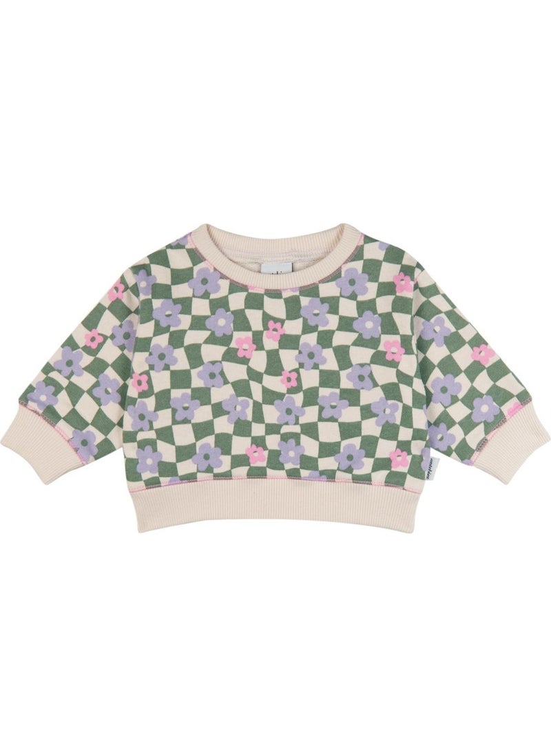 Graphic Floral Sweatshirt and Leggings Set