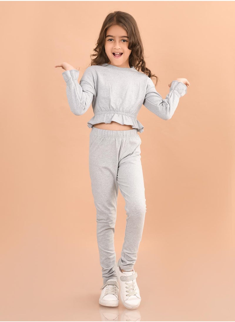 Girls Sweatshirt with Jogger Set