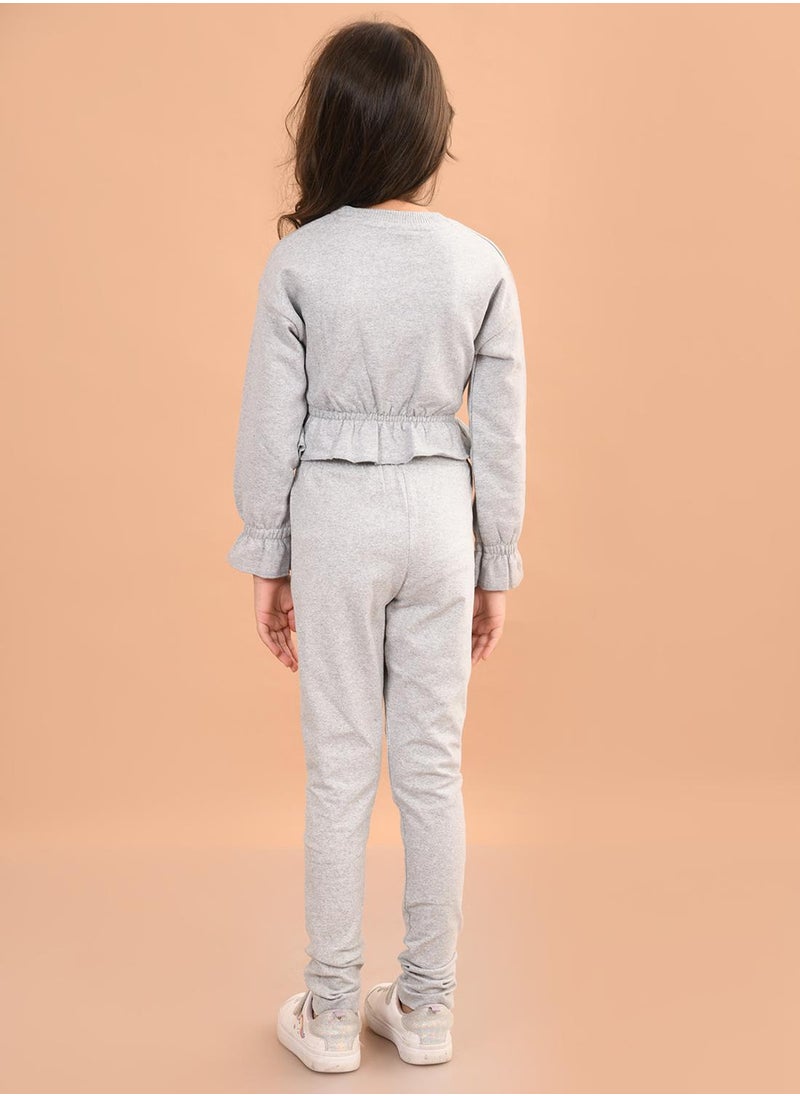 Girls Sweatshirt with Jogger Set