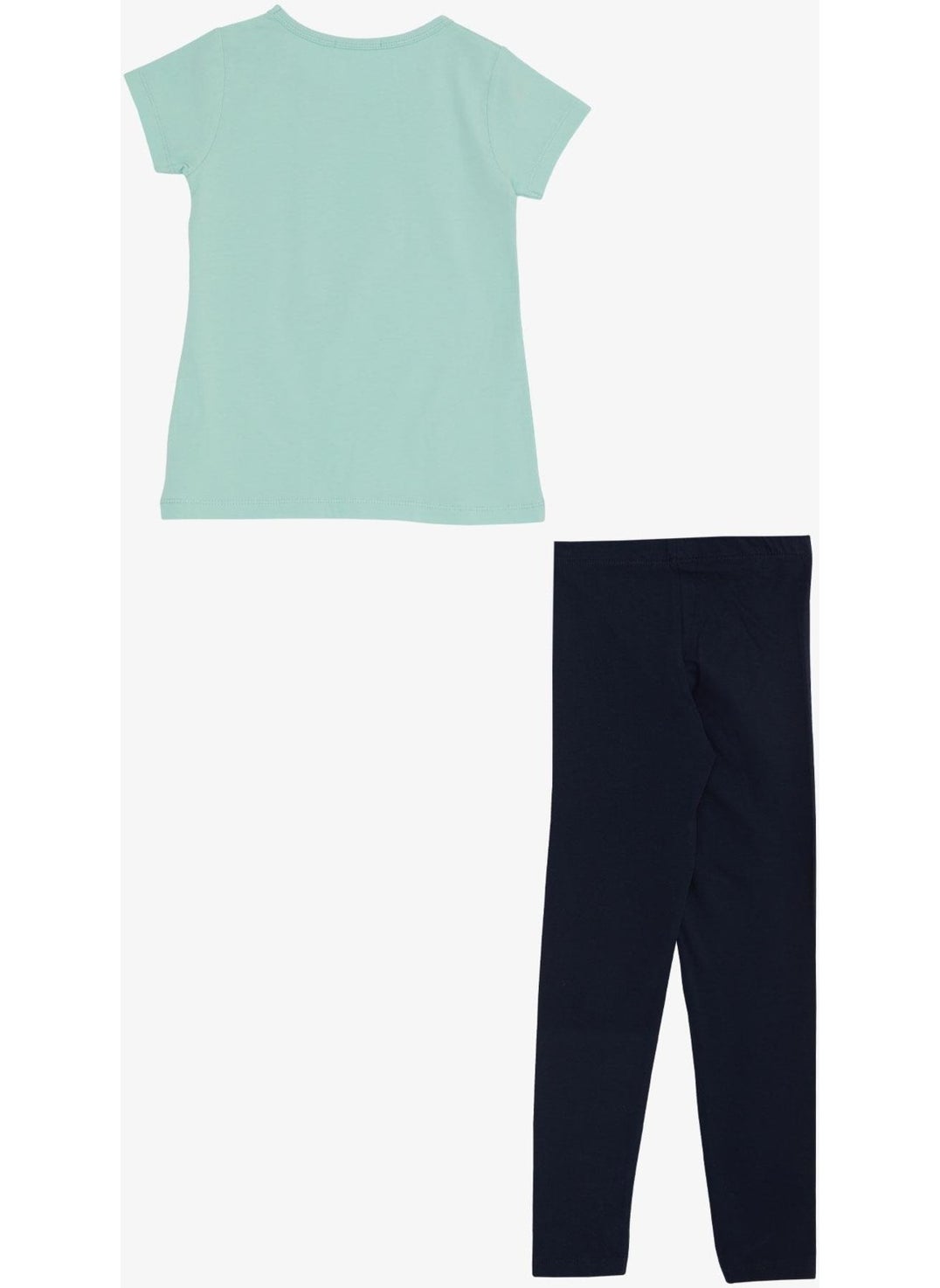 Girls Tights Set Daisy Printed 4-9 Years, Aqua Green
