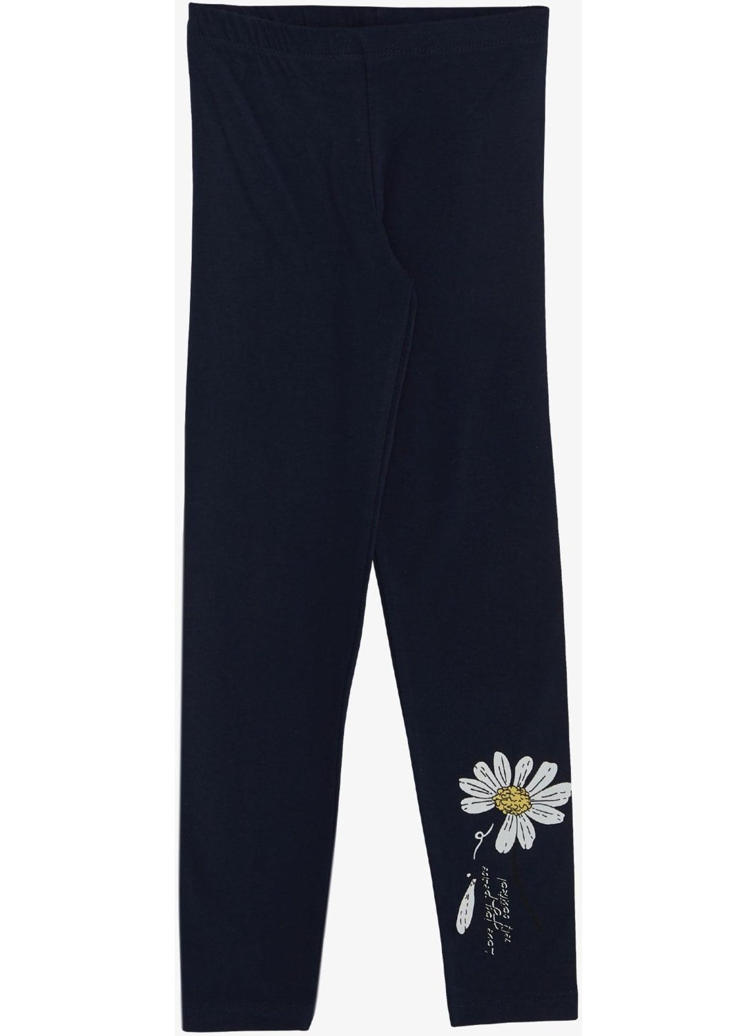 Girls Tights Set Daisy Printed 4-9 Years, Aqua Green