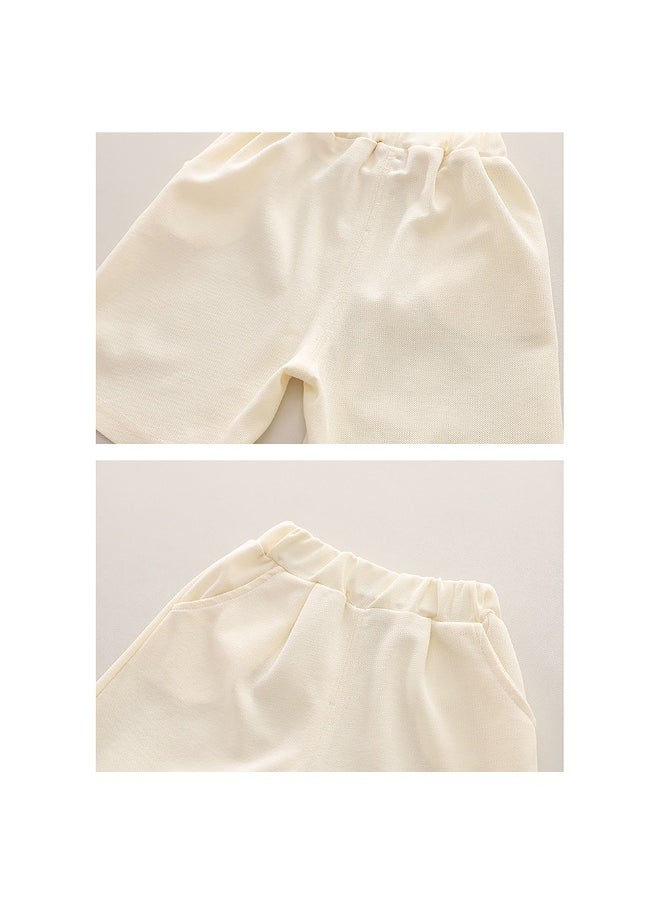 Cream Doggy Paw 2pcs Shorts set for Toddlers and Kids.