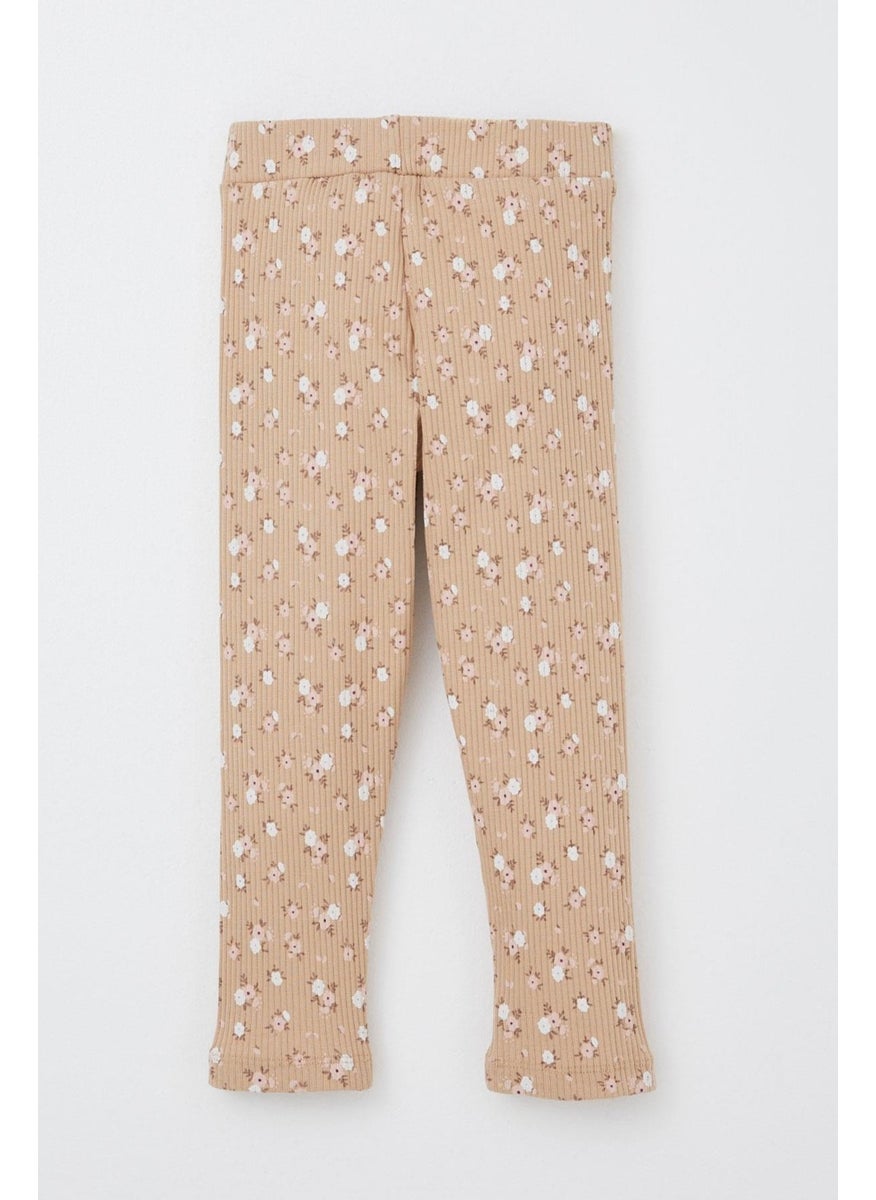 Girls Tights Set Cute Animal Printed Floral 1.5-5 Years, Ecru