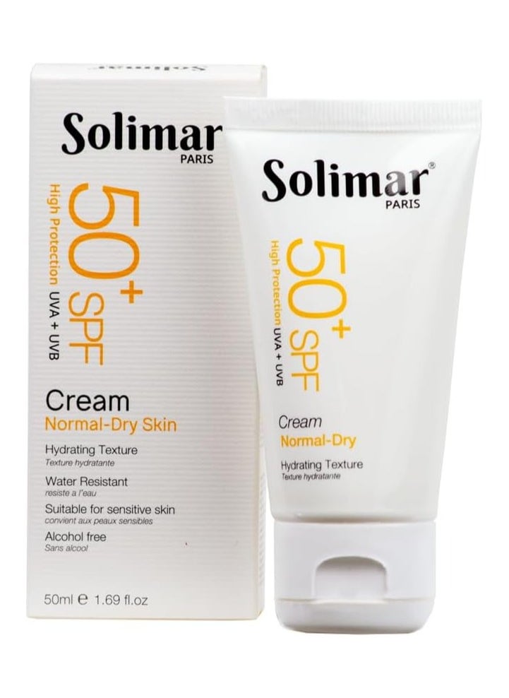 Solimar Paris Sun Block SPF 50+ Cream – Quick Absorption, No White Cast, 50ml