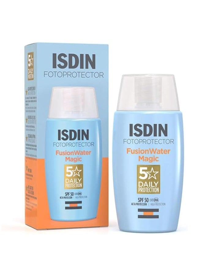 Fotoprotector Fusion Water Magic SPF50 50ml – Lightweight Daily Sunscreen for Face with Hydration & Matte Finish