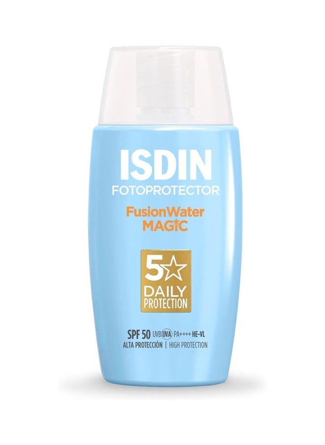 Fotoprotector Fusion Water Magic SPF50 50ml – Lightweight Daily Sunscreen for Face with Hydration & Matte Finish