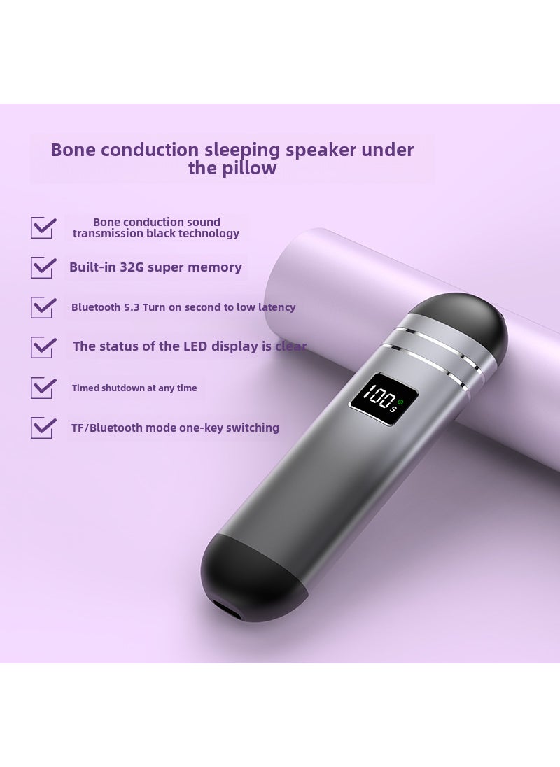 2024 Bone Conduction Pillow Speaker 32G Mini Bluetooth Silver gray two-color gradient