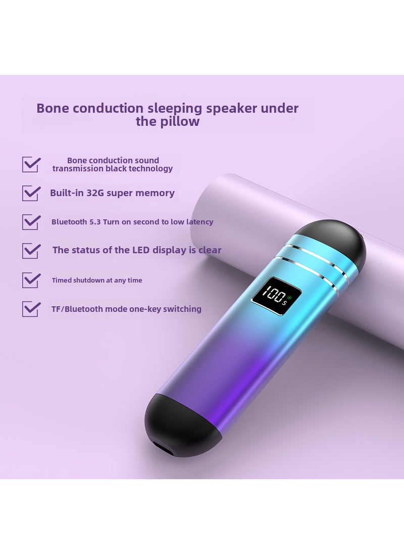 2024 Bone Conduction Pillow Speaker 32G Mini Bluetooth Blue and purple two-color gradient