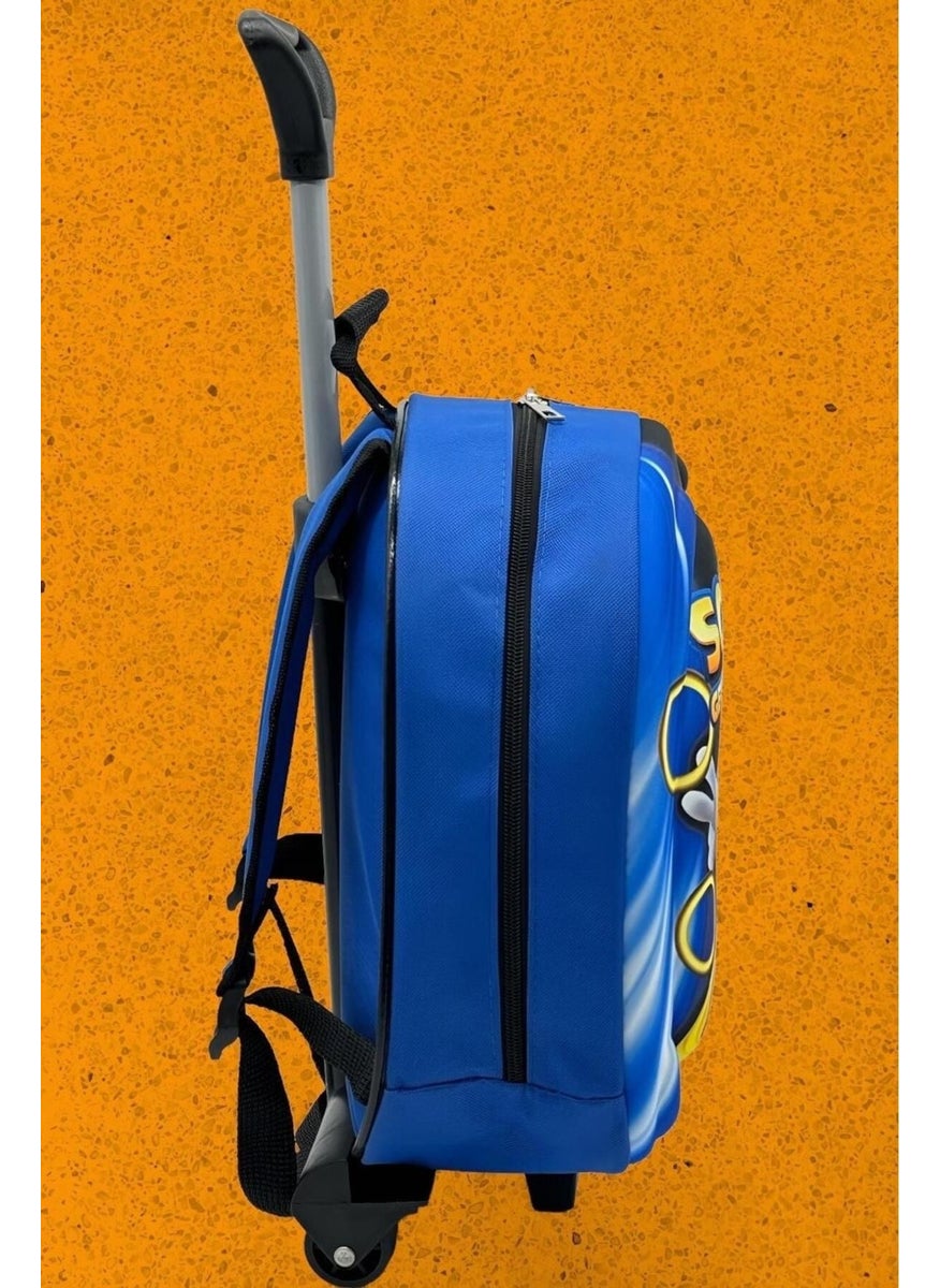 Sonic the Hedgehog 3D Printed Squeegee Kindergarten Nursery 2 6 Years Old Backpack and School Bag