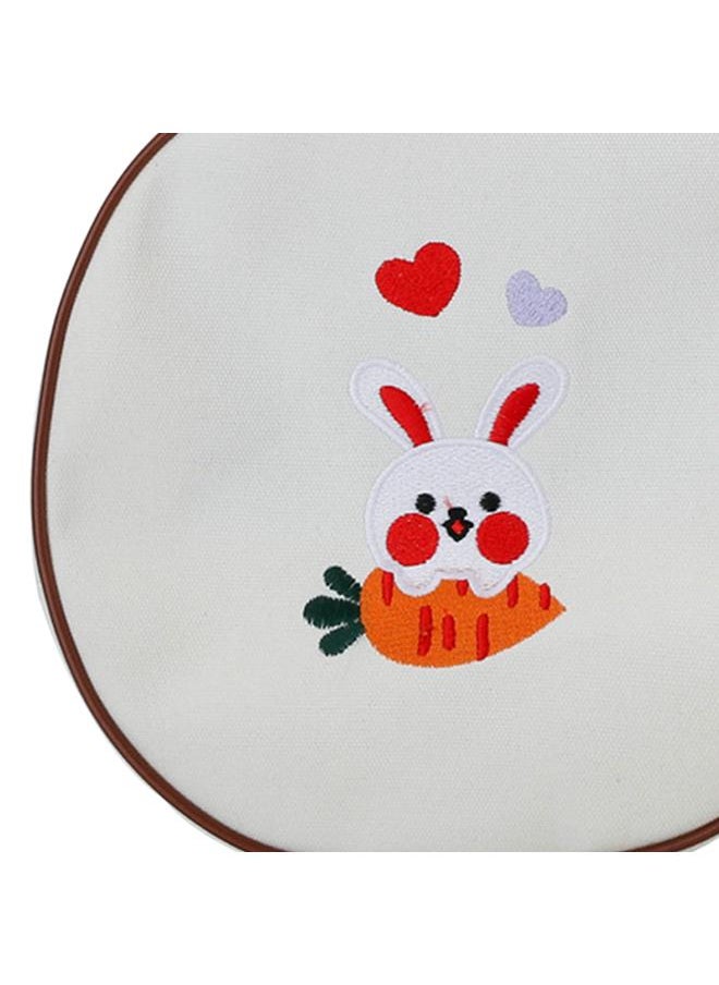 Round Kids Backpack Lightweight Adjustable Strap Cute Print Children Bag with Handle for 3 to 6 Years Old Boys Girls Love Heart Rabbit One Size