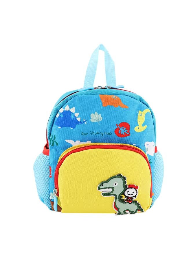 Cartoon Animal Pattern Kids Anti-lost Backpack Schoolbag with Safety Harness (Blue)