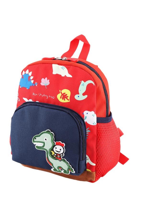 Cartoon Animal Pattern Kids Anti-lost Backpack Schoolbag with Safety Harness (Red)