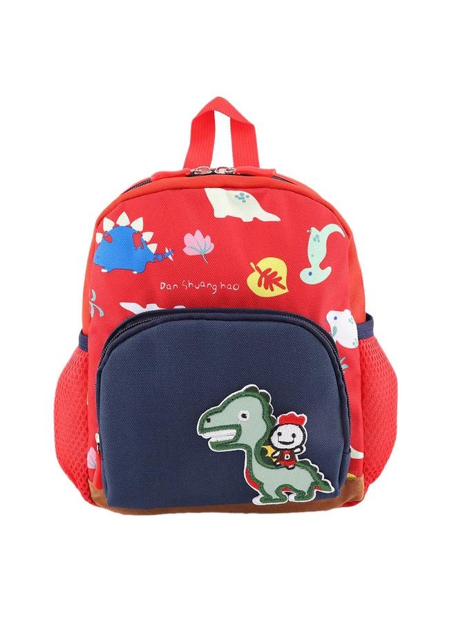 Cartoon Animal Pattern Kids Anti-lost Backpack Schoolbag with Safety Harness (Red)