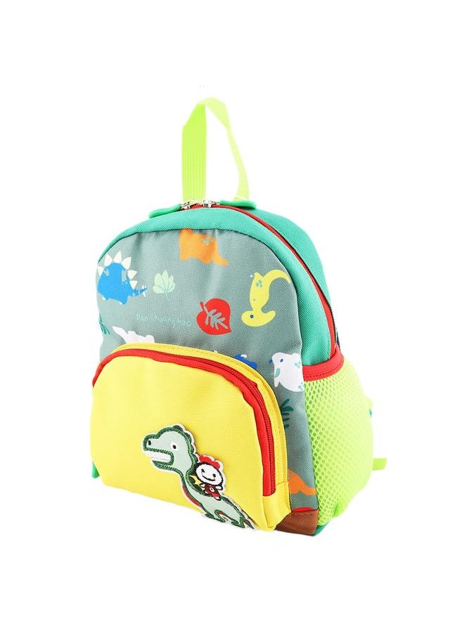 Cartoon Animal Pattern Kids Anti-lost Backpack Schoolbag with Safety Harness (Green)