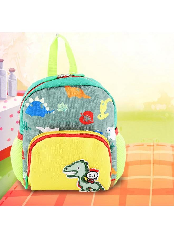 Cartoon Animal Pattern Kids Anti-lost Backpack Schoolbag with Safety Harness (Green)