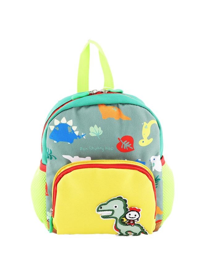 Cartoon Animal Pattern Kids Anti-lost Backpack Schoolbag with Safety Harness (Green)