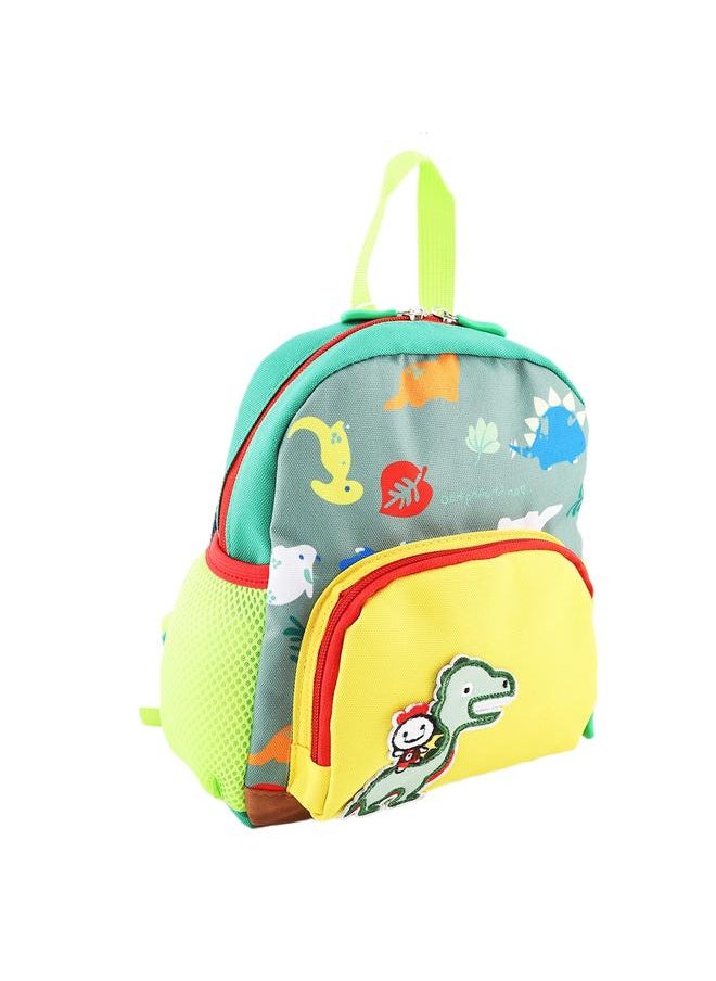 Cartoon Animal Pattern Kids Anti-lost Backpack Schoolbag with Safety Harness (Green)