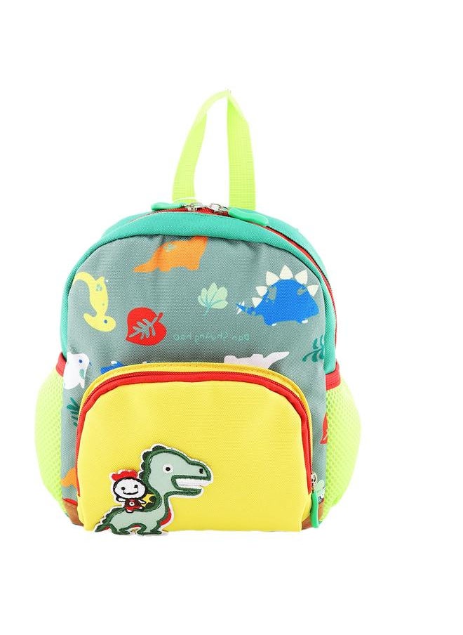 Cartoon Animal Pattern Kids Anti-lost Backpack Schoolbag with Safety Harness (Green)