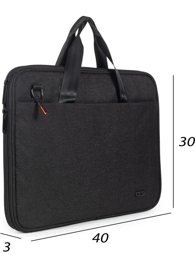 Necati Bag Macbook Organizer Laptop Briefcase 15.6 & 16 Inch Black