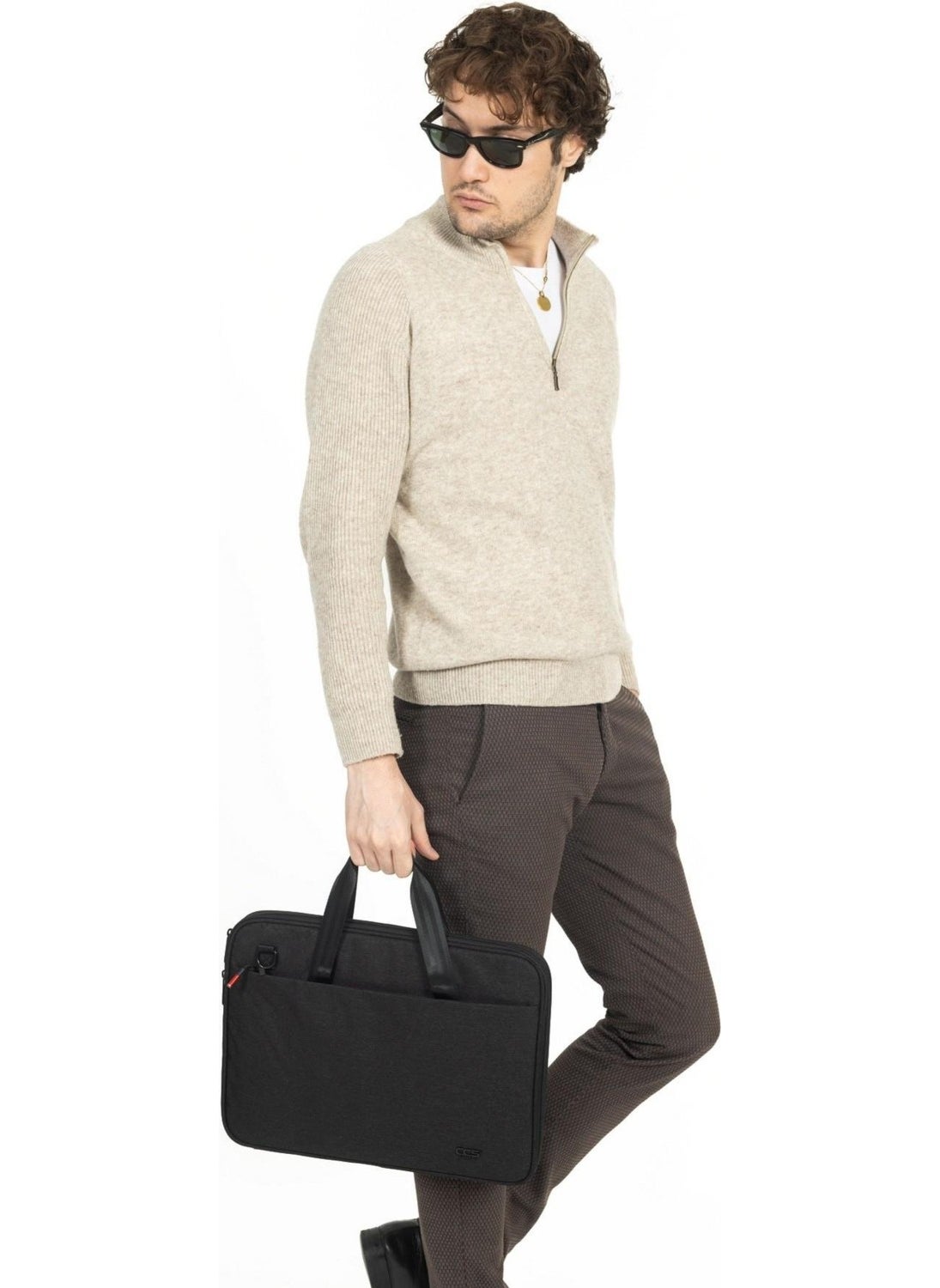Necati Bag Macbook Organizer Laptop Briefcase 15.6 & 16 Inch Black