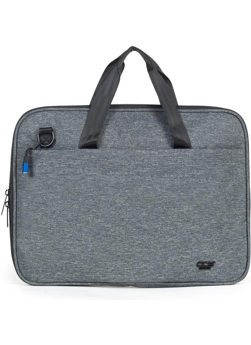 Necati Bag Macbook Organizer Laptop Briefcase 15.6 & 16 Inch Gray
