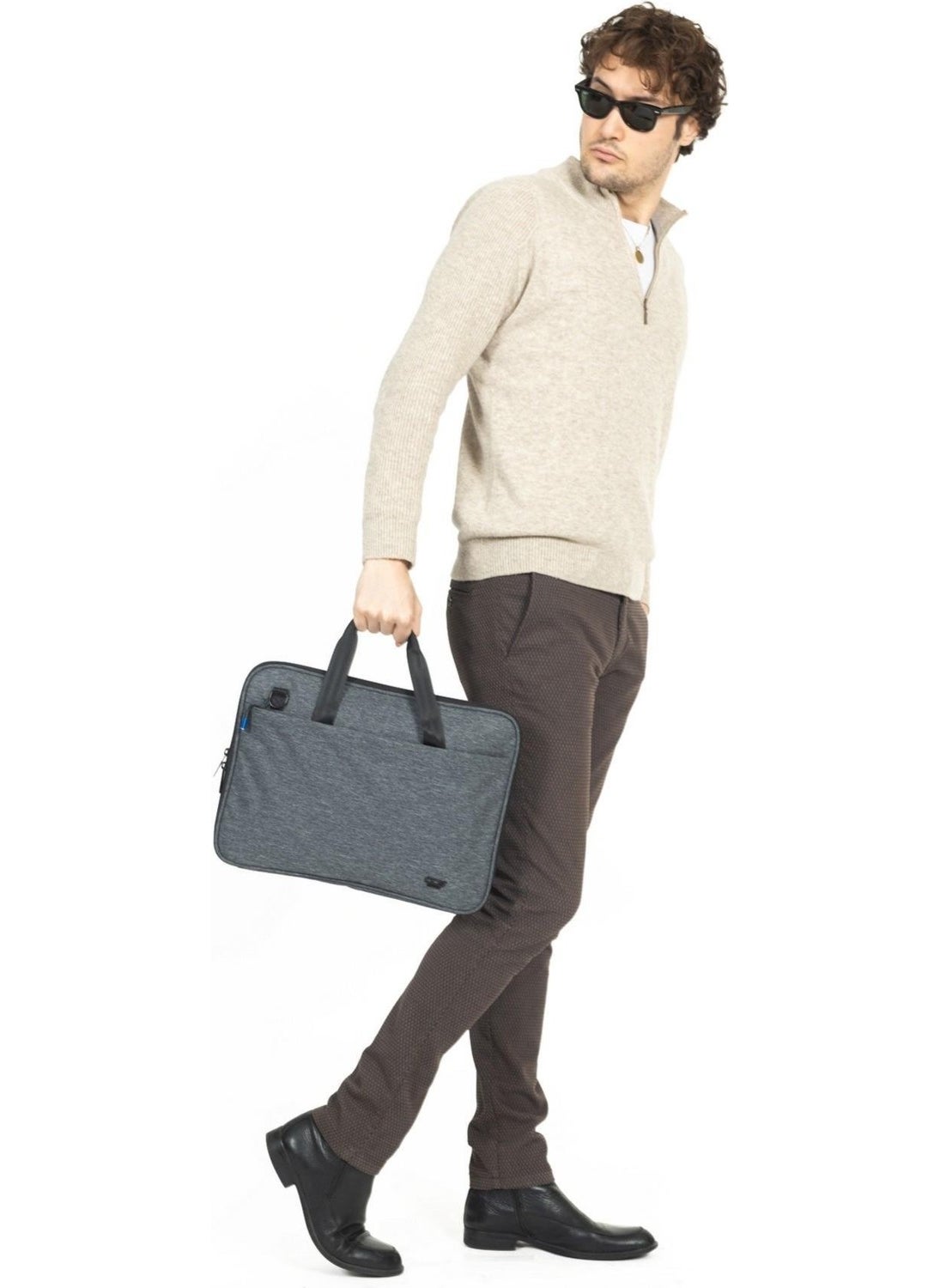 Necati Bag Macbook Organizer Laptop Briefcase 15.6 & 16 Inch Gray