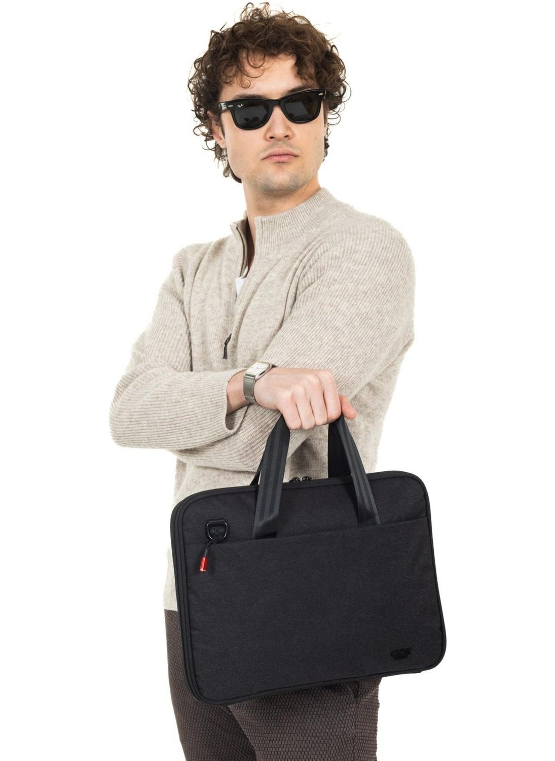 Necati Bag Macbook Organizer Laptop Briefcase 13 & 14 Inch Black