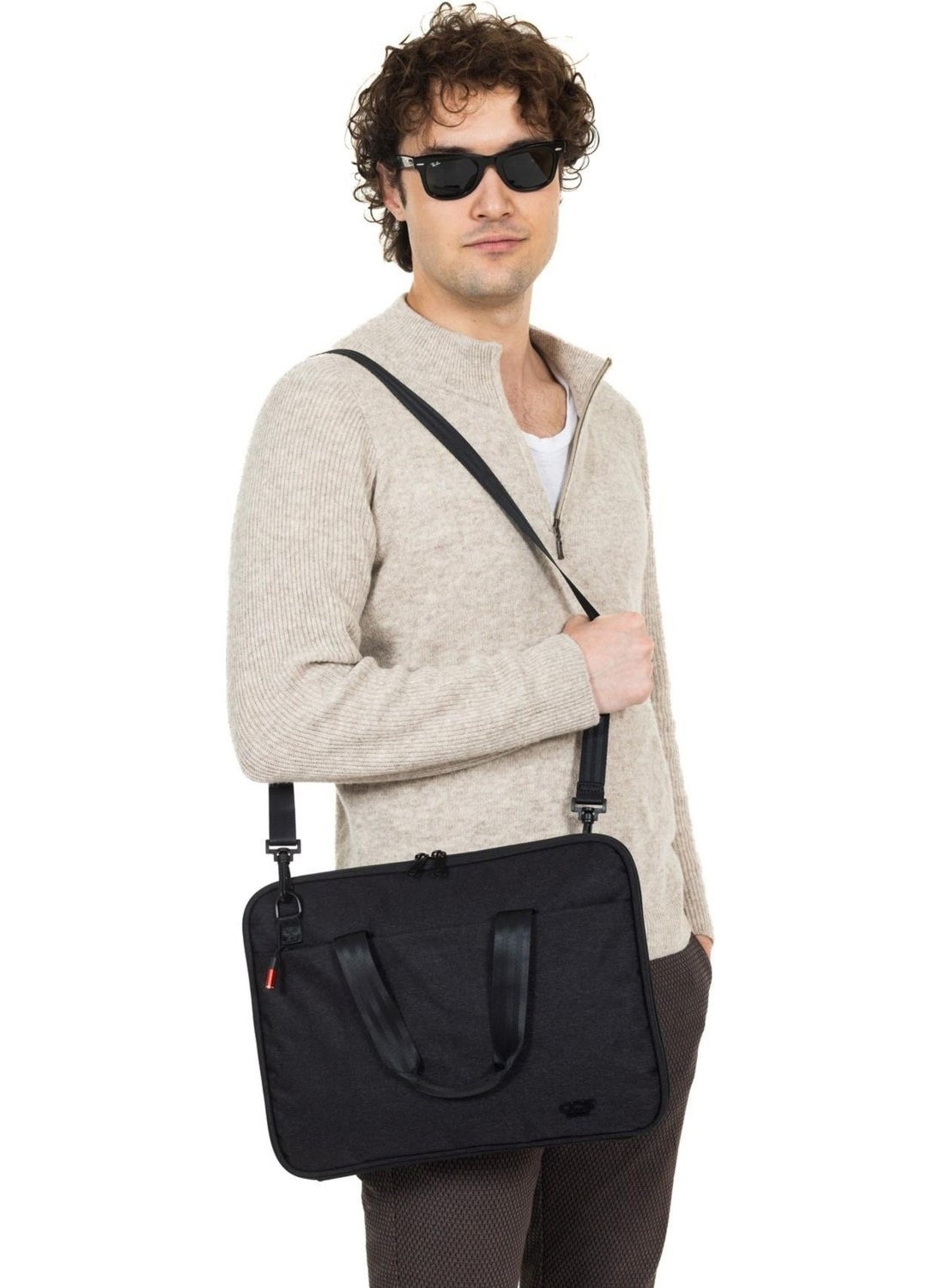 Necati Bag Macbook Organizer Laptop Briefcase 13 & 14 Inch Black