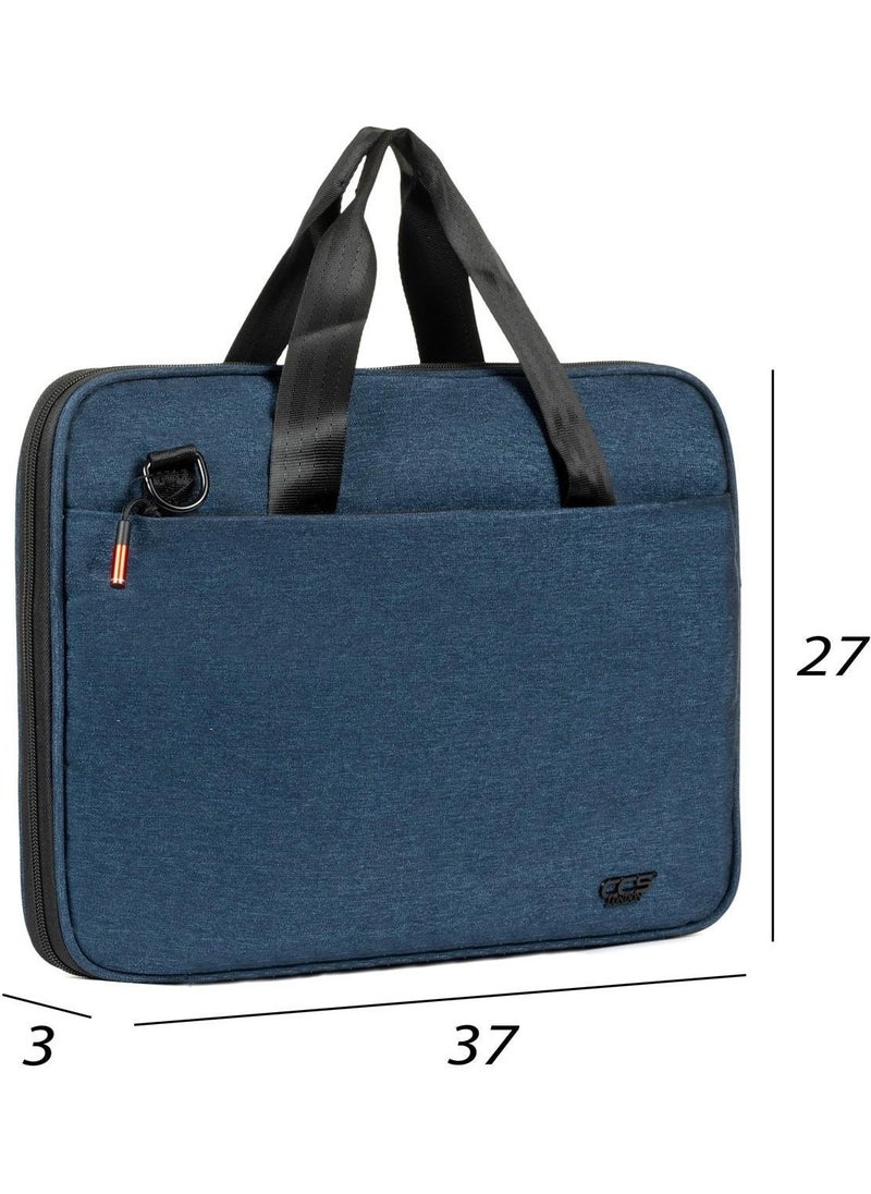 Necati Bag Macbook Organizer Laptop Briefcase 13 & 14 Inch Navy Blue