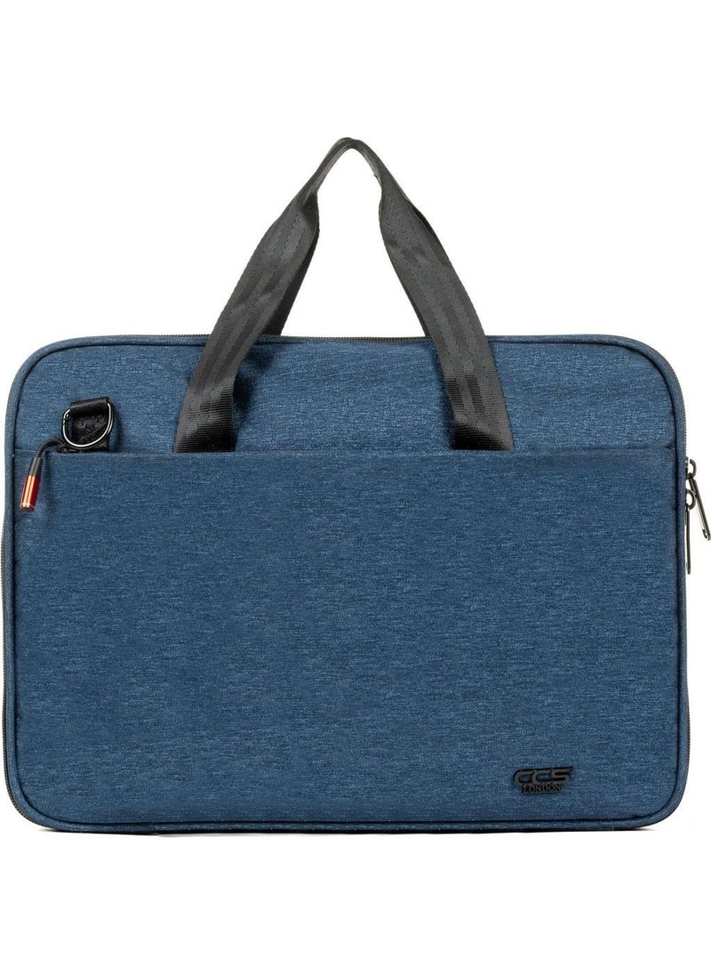 Necati Bag Macbook Organizer Laptop Briefcase 13 & 14 Inch Navy Blue