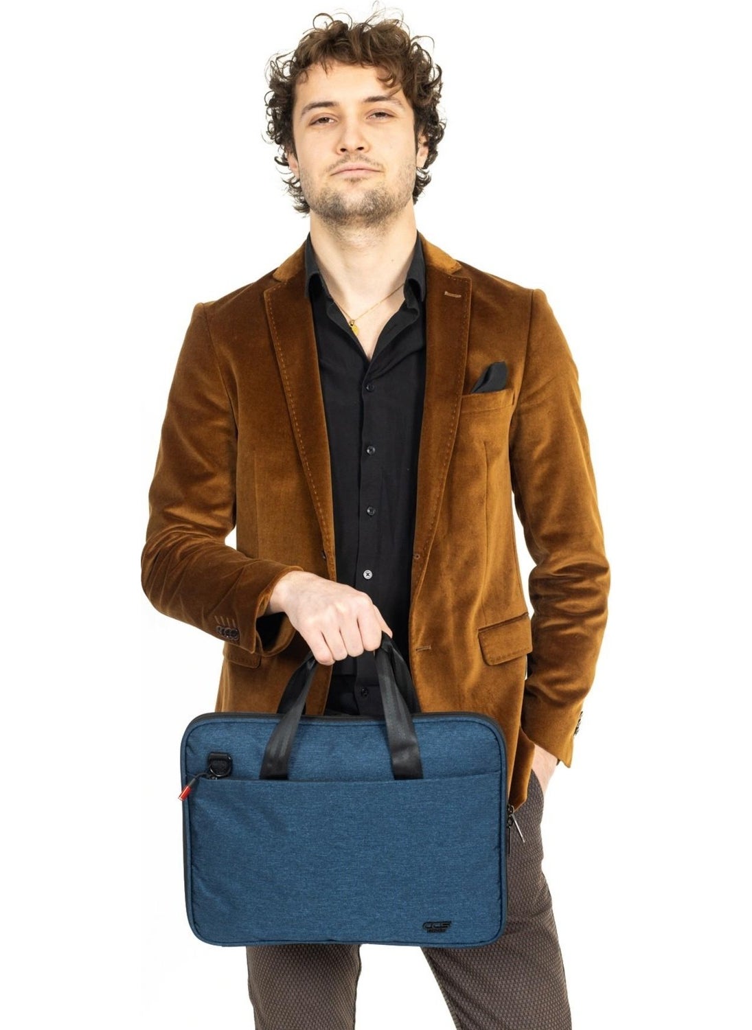 Necati Bag Macbook Organizer Laptop Briefcase 13 & 14 Inch Navy Blue