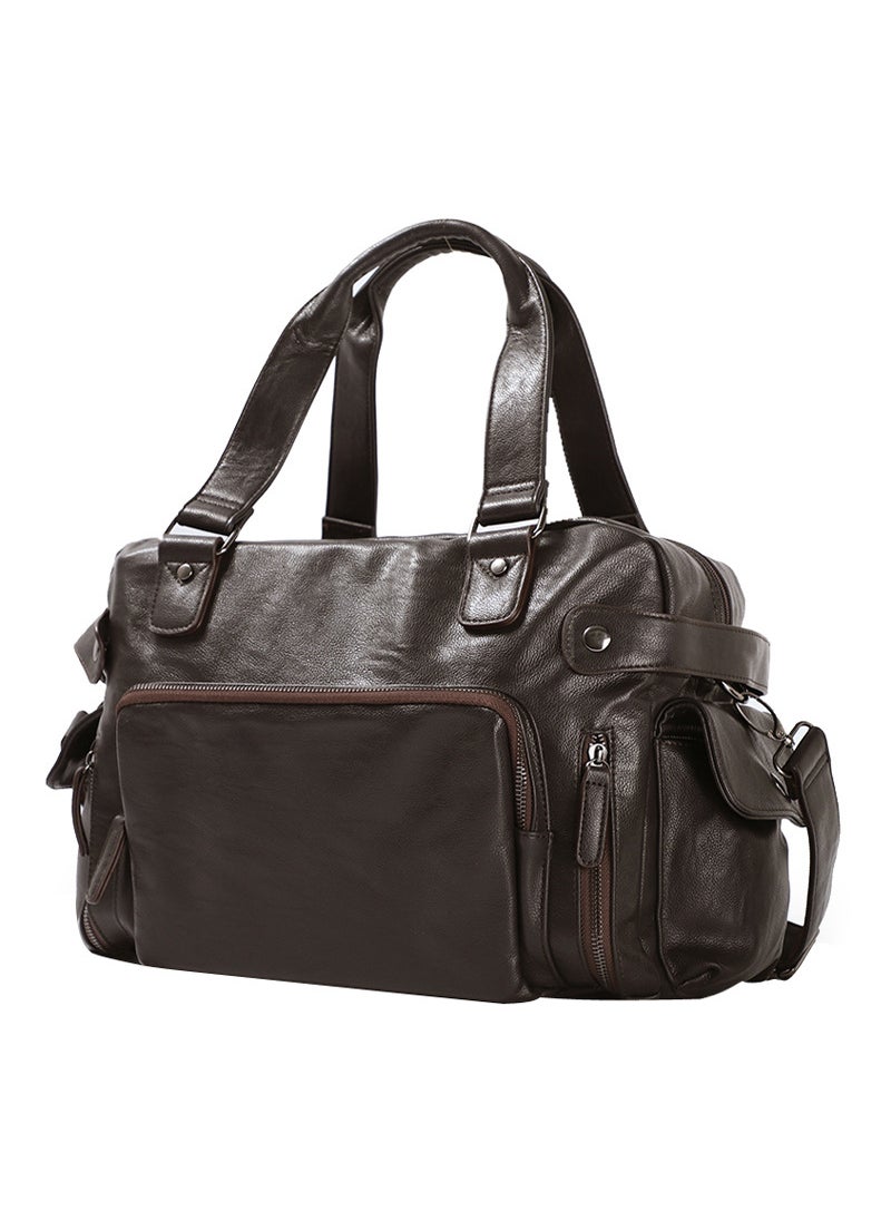 2023 New Mens Trendy Leather Handbag Casual Business Single Shoulder Bag Crossbody Bag For Traveling Mens Bag Coffee