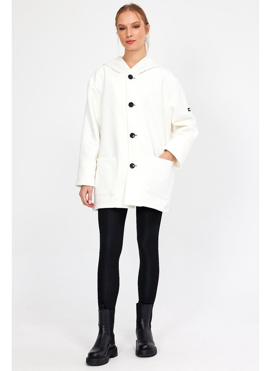 Alexandergardı Hooded Oversize Cardigan with Ribbon Inside (E23-607 03)