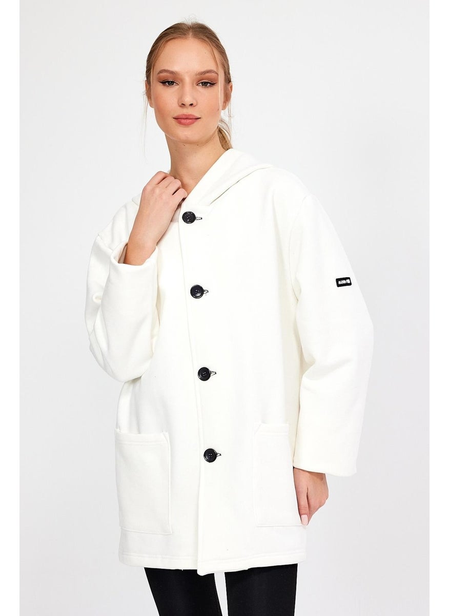 Alexandergardı Hooded Oversize Cardigan with Ribbon Inside (E23-607 03)